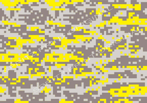 3 x A4/A3 Digital Camouflage L1Canary StickerBomb Sticker Bomb - Vinyl Decal 204