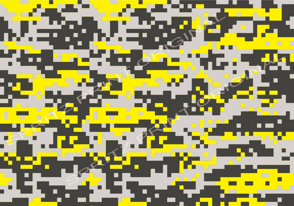 3 x A4/A3 Digital Camo Canary StickerBomb Sticker Bomb - Vinyl Decal 201