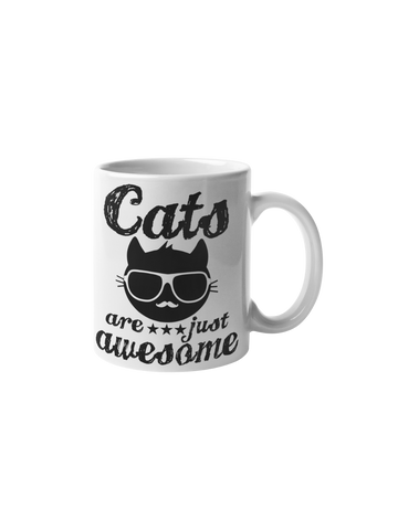 Cats Are Just Awesome Printed Cup Ceramic Mug Gift #35