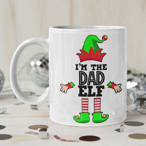 Christmas Elf DAD Mug funny Printed Cup Ceramic Mug Gift