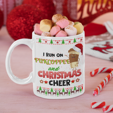 Christmas Fukcoffee funny Printed Cup Ceramic Mug Gift