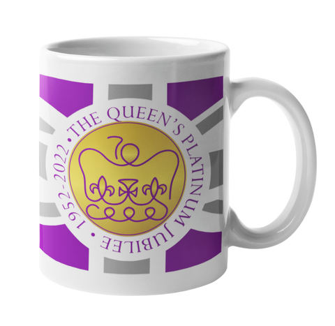 Queens Platinum Jubliee GOLD Gift Ceramic Mug 11oz